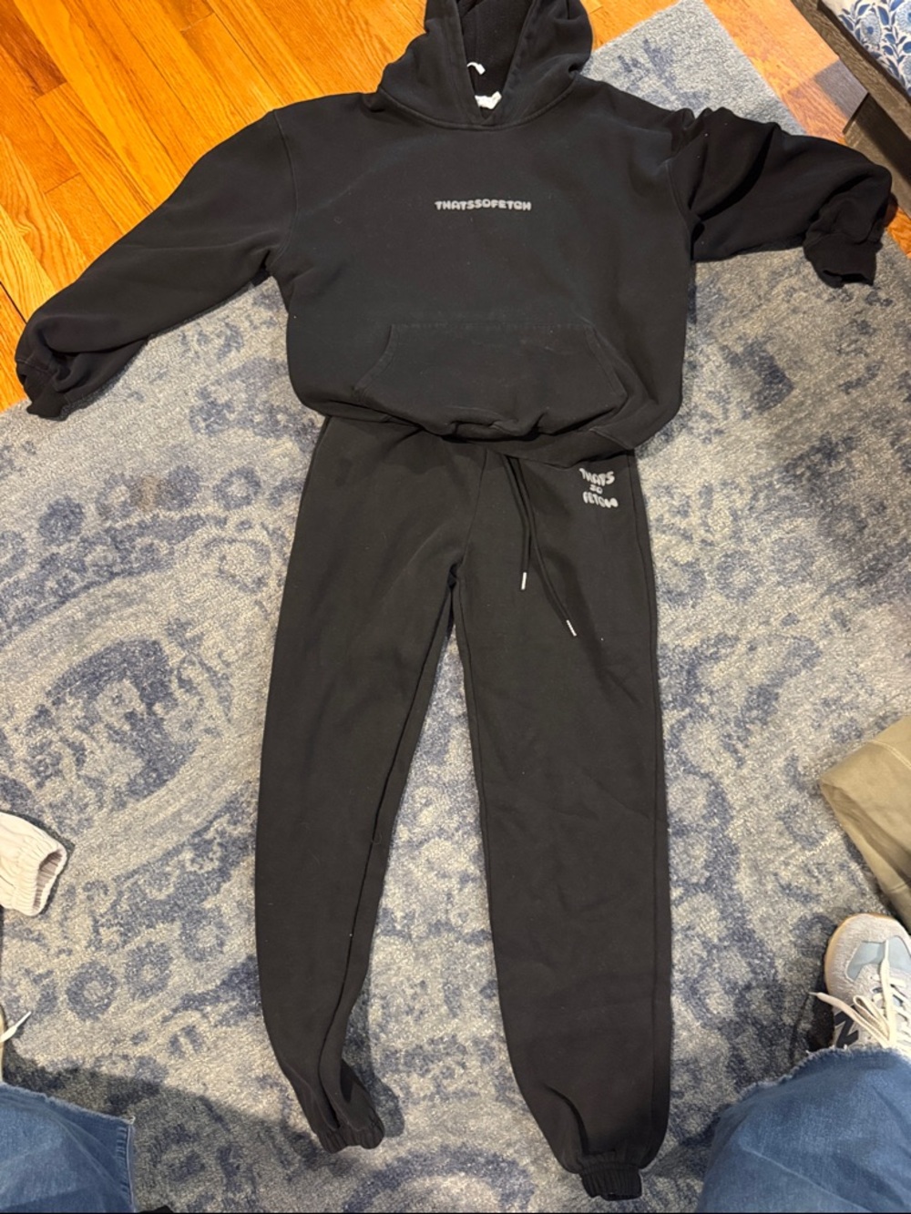 Black 'ThatsDopeToo' Hoodie & Jogger Set - Casual Women's Loungewear